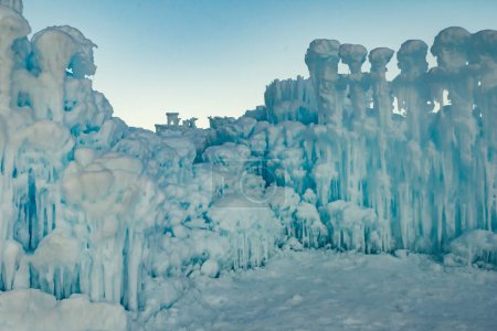 Foto de Castillos de hielo Lake George - Imagen libre de derechos