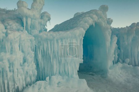 Foto de Castillos de hielo Lake George - Imagen libre de derechos