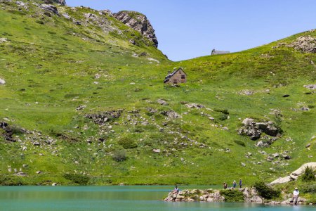 Photo for Lac des Gloriettes in the Pyrenees mountains inFrance - Royalty Free Image