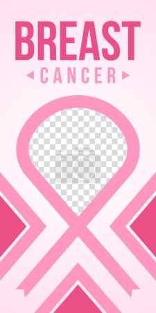 Breast Cancer awareness month vertical design template
