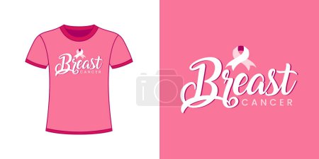Modèle de conception de T-shirt Cancer du sein