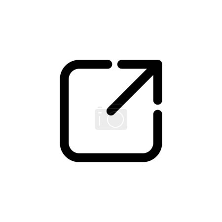 Externer Link Icon Logo Design. Link-Zeichen und -Symbol. Hyperlink-Symbol