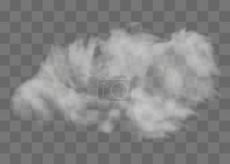 Illustration for Vector set of realistic isolated cloud on the transparent background - Royalty Free Image
