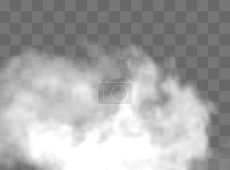 Illustration pour Ensemble vectoriel de nuages isolés réalistes sur fond transparent - image libre de droit