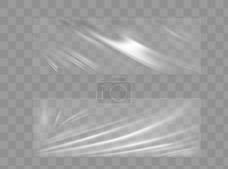 Ilustración de Warp plástico de polietileno brillante transparente. Vector EPS10. - Imagen libre de derechos