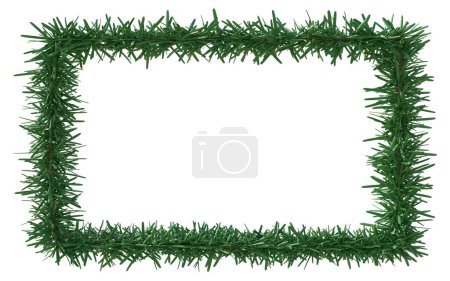Téléchargez les photos : Arbre de Noël cadre isolé sur fond blanc transparent, sapin de Noël sapin modèle de carte vide - en image libre de droit