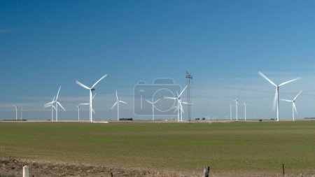 Wind turbines in the field
