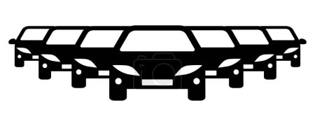 Car fleet vector icon on white background. Black icon with auto. Vector 10 EPS.