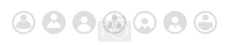 Conjunto de iconos de avatar o vectores de perfil eliminados. Iconos grises de usuario predeterminados. Foto borrada. Vector 10 Eps.