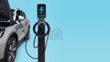 Electric car charging with station, EV fuel advance an modern eco system. 