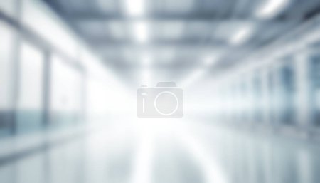 Photo for White blur abstract background from building hallway - Royalty Free Image