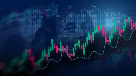 Optimistic Financial Markets: Dollar and World Map Design