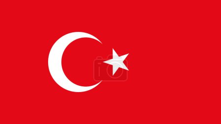 Original Vector Illustration of the Turkish Flag for Design Use