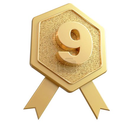 Award 3D Number 9