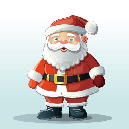 Ilustración de Lindo Santa Claus. Icono de diseño de Navidad colorido. Ilustración vectorial - Imagen libre de derechos