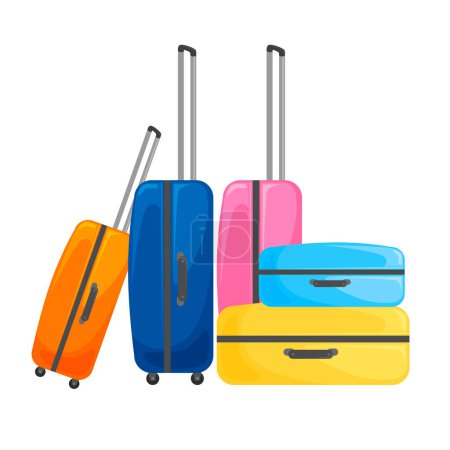 Foto de Moderna maleta sobre ruedas para viajes de negocios y viajes de negocios. Ilustración vectorial. - Imagen libre de derechos