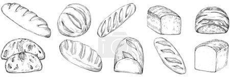 Ilustración de Bread hand drawn illustration - Imagen libre de derechos