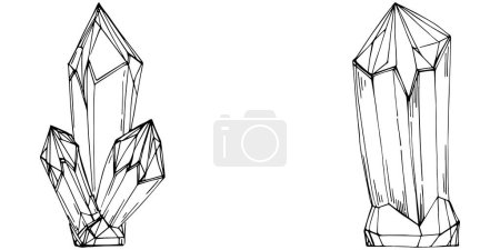 Illustration for Vector illustration of a diamond. abstract geometric element. - Royalty Free Image