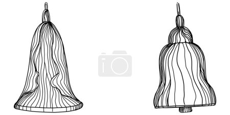 Illustration for Illustration of a set of decorative bells - Royalty Free Image