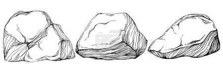Ilustración de Ilustración dibujada a mano de una roca. - Imagen libre de derechos