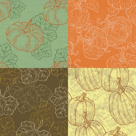 Illustration for Seamless pattern with pumpkins. Halloween. Suitable for fashion textiles and graphic. - Royalty Free Image