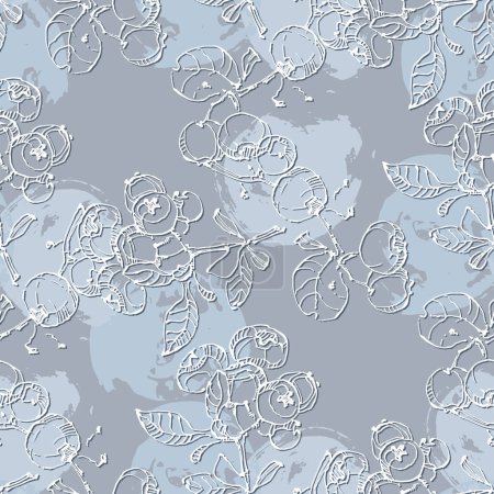 Illustration for Seamless pattern sketch. Blueberry pattern vector sketch. Blueberry seamless pattern hand drawing. Blueberry seamless pattern vector doodle. - Royalty Free Image