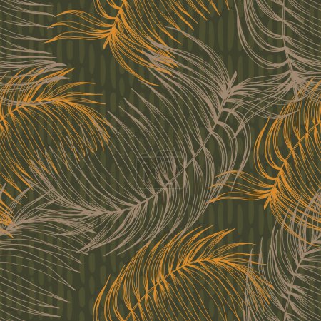 Ilustración de Seamless pattern texture of Hawaii palm tree. illustration design hand draw. Tropical pattern with palm tree. Textile, print, wallpapers, wrapping. - Imagen libre de derechos
