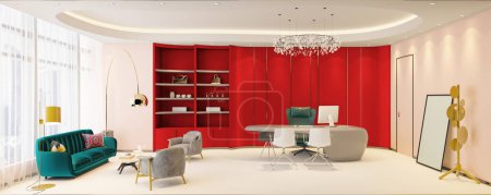 Photo for 3d render of modern office - Royalty Free Image