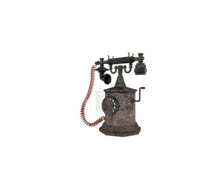 Photo for 3d render of retro phone - Royalty Free Image