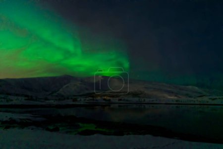 Foto de Aurora boreal, auroras boreales en tromso, norway - Imagen libre de derechos