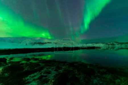 Photo for Aurora borealis, northern lights in tromso, norway - Royalty Free Image