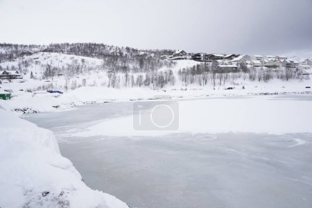 Foto de Naturaleza nevada paisaje en tromso - Imagen libre de derechos