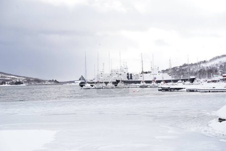 Téléchargez les photos : Scène d'hiver paysage enneigé en tromso - en image libre de droit