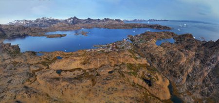 Photo for Aerial view of mountains in greenland - Royalty Free Image