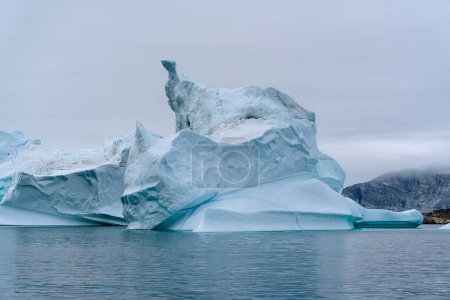 Photo for Aerial view iceberg in Greenland on arctic ocean - Royalty Free Image