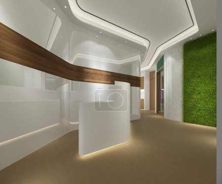 Photo for Modern office interior, 3d rendering - Royalty Free Image