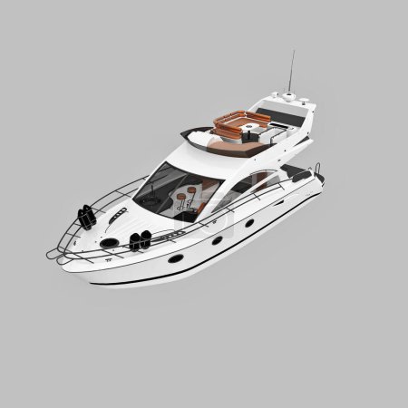 Téléchargez les photos : Yacht à voile de luxe, rendu 3d - en image libre de droit