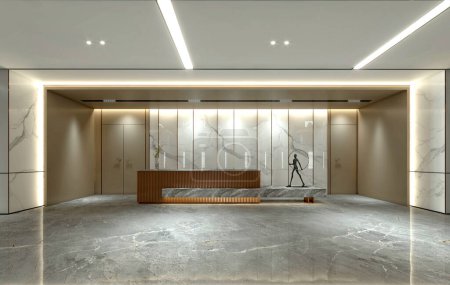 Photo for 3d render building reception lobby entrance hall - Royalty Free Image