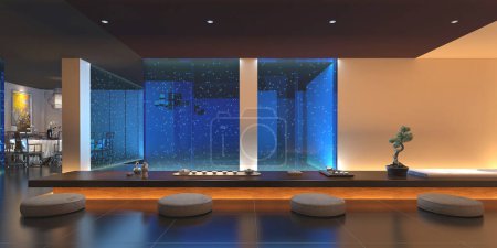 Photo for 3d render of yoga wellness studio - Royalty Free Image