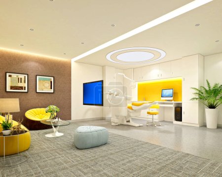 Photo for 3d render of hospital clinic interior - Royalty Free Image
