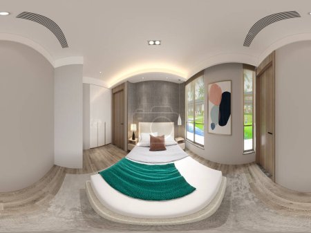 Foto de 3d renderizado de interior de casa de lujo - Imagen libre de derechos