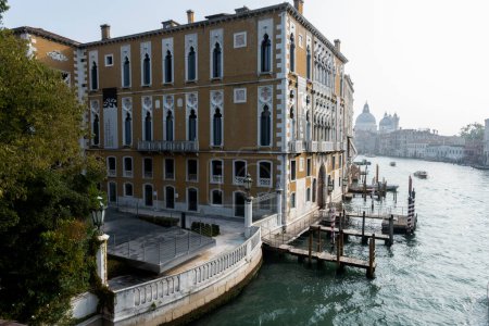 Foto de Venecia, Italia. Gran vista de la ciudad del canal, concepto de viaje - Imagen libre de derechos