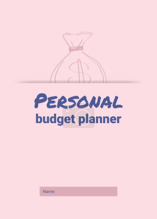 Ilustración de Portada del planificador del presupuesto mensual personal, ilustración vectorial - Imagen libre de derechos