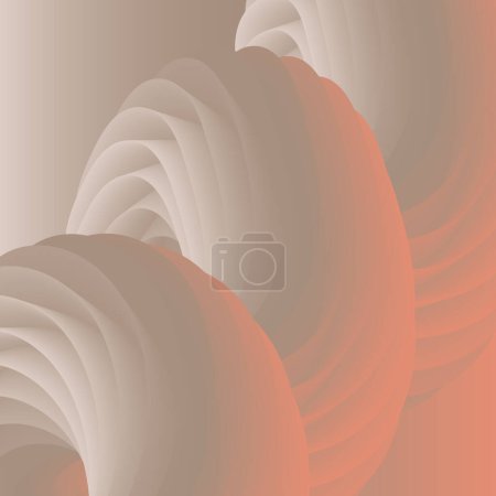 Ilustración de Fondo abstracto con línea retorcida gradiente y forma de espiral. Efecto beige 3D fluido onda de flujo. Ilustración vectorial - Imagen libre de derechos