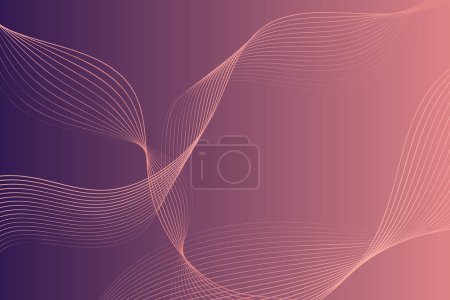 Illustration for Vibrant purple and pink background with wavy lines - Royalty Free Image