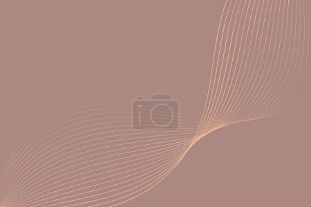 Illustration for Beige background adorned with a wavy design, creating a visually interesting and textured pattern. The design adds depth and movement to the otherwise plain background - Royalty Free Image