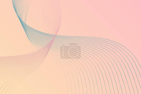 Illustration for An artistic depiction of a vibrant pink and blue abstract background with intersecting lines - Royalty Free Image