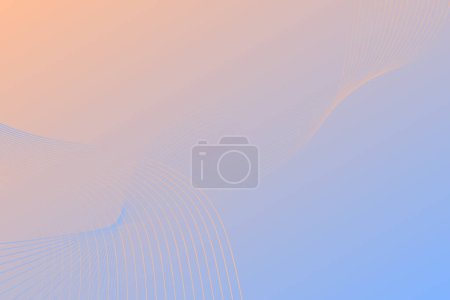 Ilustración de Un fondo azul y naranja degradado con una onda en el medio. Alta calidad - Imagen libre de derechos