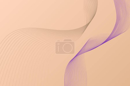 Illustration for A photo featuring a pink background adorned with wavy lines - Royalty Free Image