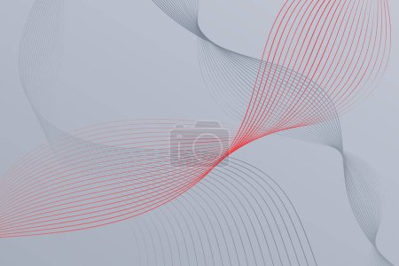 Illustration for A gray background adorned with bold, red lines creates a striking visual contrast - Royalty Free Image